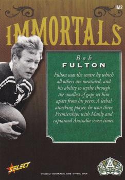 2008 NRL Centenary - Immortals #IM2 Bob Fulton Back